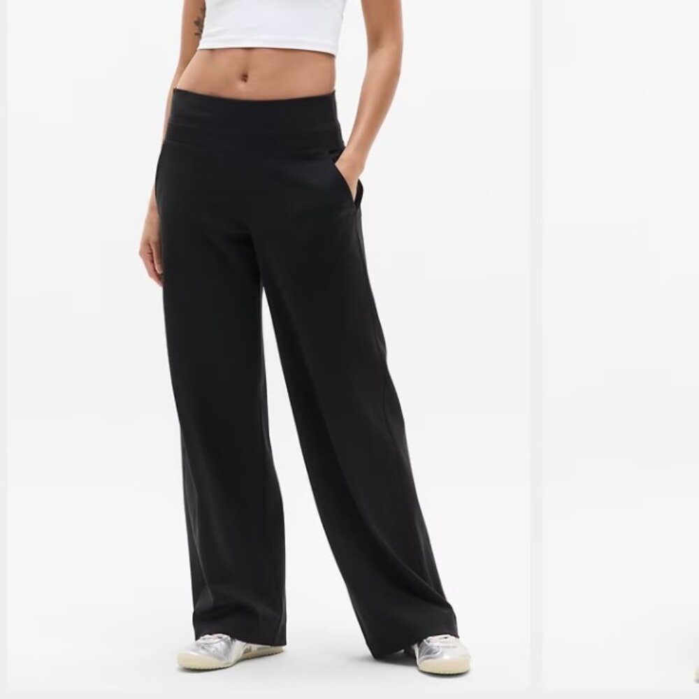 ATHLETA Venice High Rise Wide Leg Pant - SIZE XS / BLACK